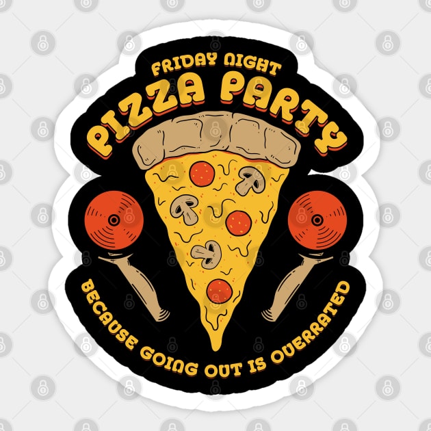 Friday Night Pizza Party Sticker by FourteenEight